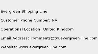 Evergreen Shipping Line Phone Number Customer Service