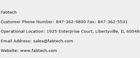 Fabtech Phone Number Customer Service