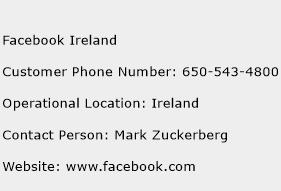 Facebook Ireland Phone Number Customer Service