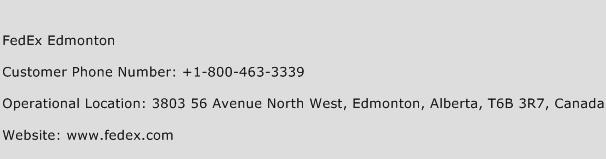 FedEx Edmonton Phone Number Customer Service