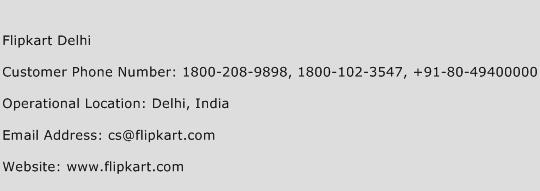 Flipkart Delhi Phone Number Customer Service