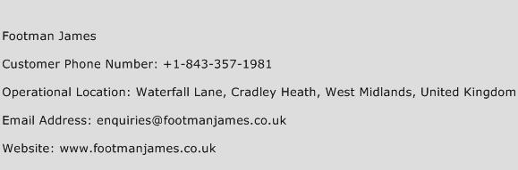 Footman James Phone Number Customer Service