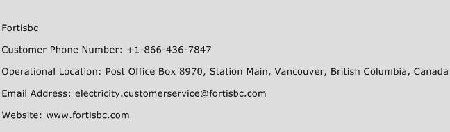 Fortisbc Phone Number Customer Service