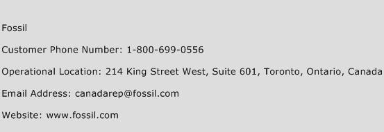 Fossil Phone Number Customer Service