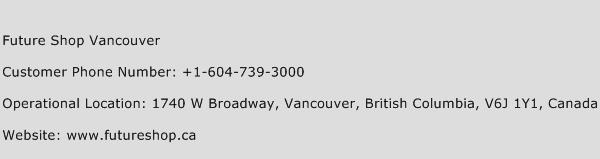 Future Shop Vancouver Phone Number Customer Service
