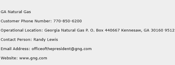 GA Natural Gas Phone Number Customer Service