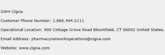 GWH Cigna Phone Number Customer Service