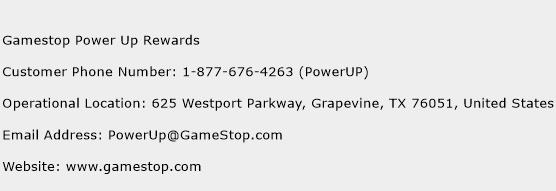 Gamestop Power Up Rewards Phone Number Customer Service