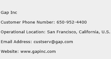 Gap Inc Phone Number Customer Service