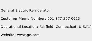 General Electric Refrigerator Phone Number Customer Service
