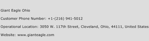 Giant Eagle Ohio Phone Number Customer Service
