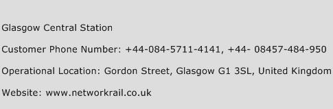 Glasgow Central Station Phone Number Customer Service