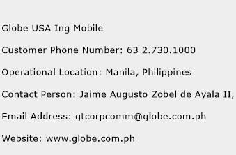 Globe USA Ing Mobile Phone Number Customer Service