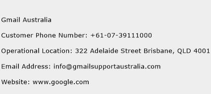 Gmail Australia Phone Number Customer Service