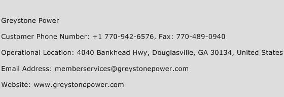 Greystone Power Phone Number Customer Service