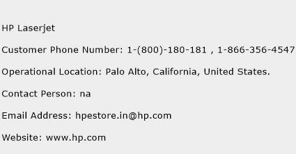HP Laserjet Phone Number Customer Service