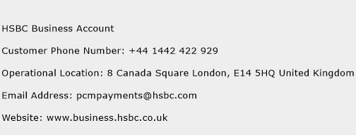 HSBC Business Account Phone Number Customer Service