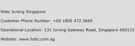 HSBC Jurong Singapore Phone Number Customer Service