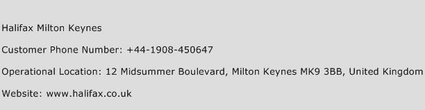 Halifax Milton Keynes Phone Number Customer Service