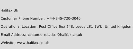 Halifax Uk Phone Number Customer Service