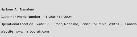 Harbour Air Nanaimo Phone Number Customer Service