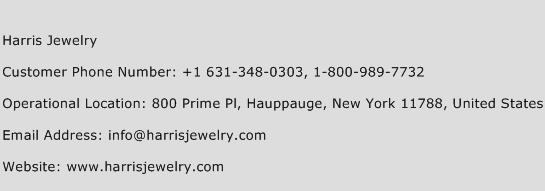 Harris Jewelry Phone Number Customer Service