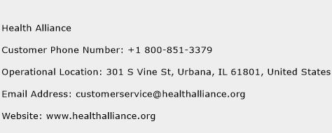 Health Alliance Phone Number Customer Service
