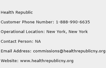 Health Republic Phone Number Customer Service