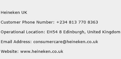 Heineken UK Phone Number Customer Service