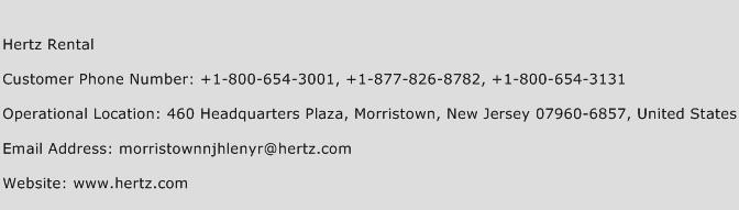 Hertz Rental Phone Number Customer Service