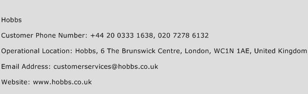 Hobbs Phone Number Customer Service
