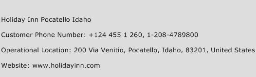 Holiday Inn Pocatello Idaho Phone Number Customer Service