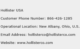 Hollister USA Phone Number Customer Service