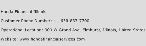 Honda Financial Illinois Phone Number Customer Service