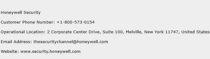 Honeywell Security Phone Number Customer Service