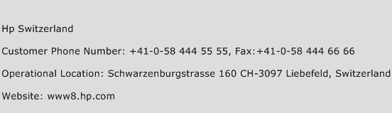 Hp Switzerland Phone Number Customer Service