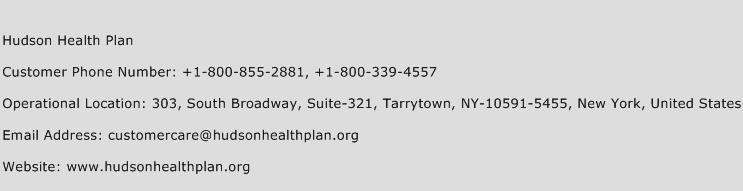 Hudson Health Plan Phone Number Customer Service