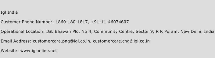 Igl India Phone Number Customer Service