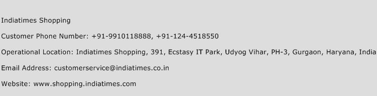 Indiatimes Shopping Phone Number Customer Service
