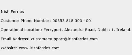 Irish Ferries Phone Number Customer Service