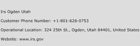 Irs Ogden Utah Phone Number Customer Service