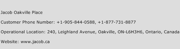 Jacob Oakville Place Phone Number Customer Service
