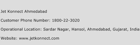 Jet Konnect Ahmedabad Phone Number Customer Service