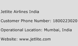 Jetlite Airlines India Phone Number Customer Service