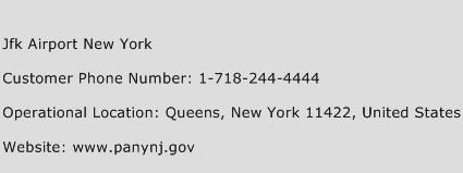 Jfk Airport New York Phone Number Customer Service