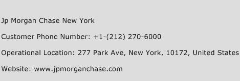 Jp Morgan Chase New York Phone Number Customer Service