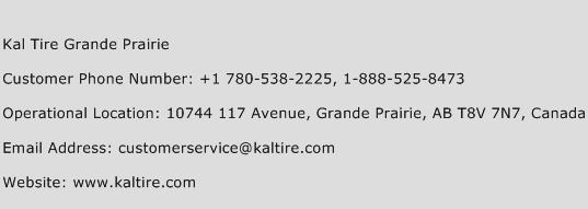 Kal Tire Grande Prairie Phone Number Customer Service