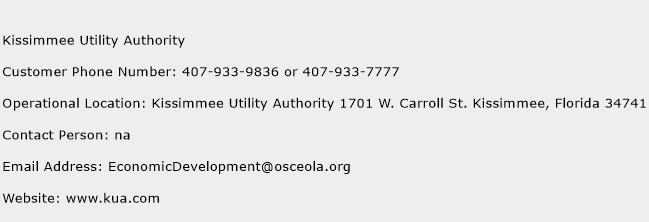 Kissimmee Utility Authority Phone Number Customer Service