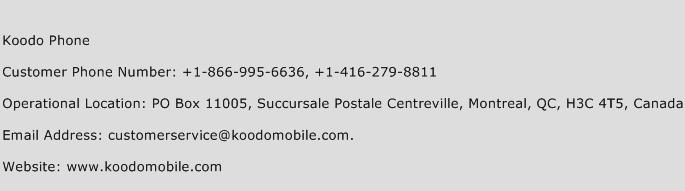 Koodo Phone Phone Number Customer Service