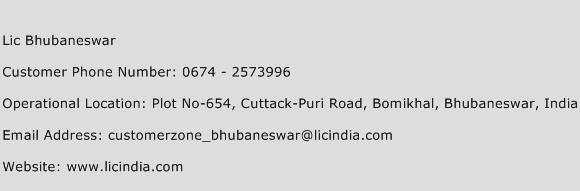 LIC Bhubaneswar Phone Number Customer Service